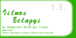vilmos belagyi business card